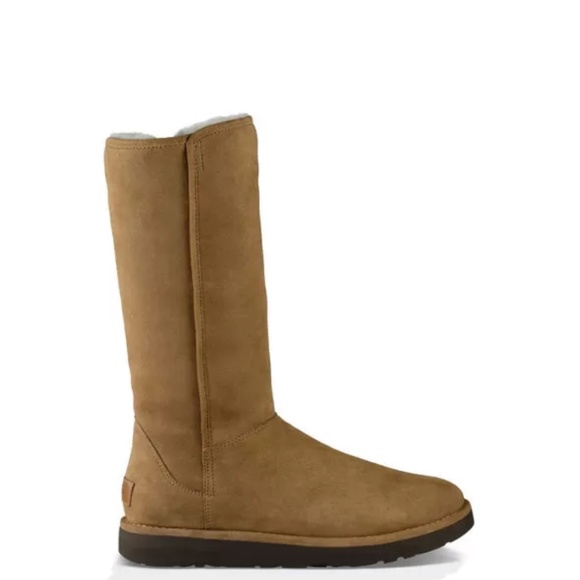 BRAND NEW- UGG ABREE II BRUNO SUEDE SHEARLING ZIP TALL BOOTS SIZE 7 - Picture 1 of 8
